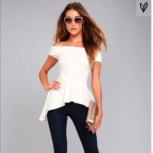 White off shoulder top